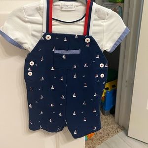 Mayoral sailboat onesie 2-4 months